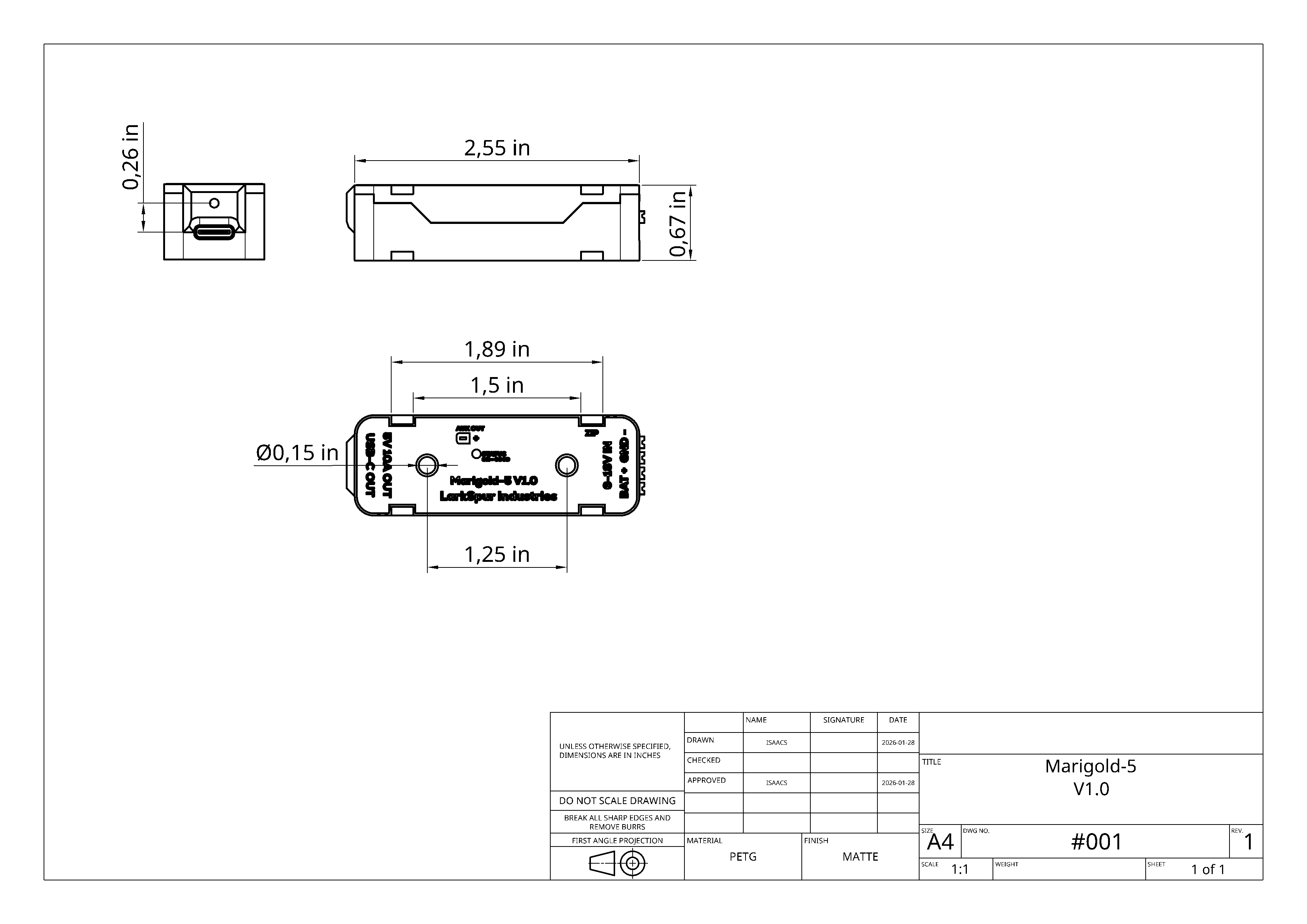 Marigold-5 mechanical drawing
